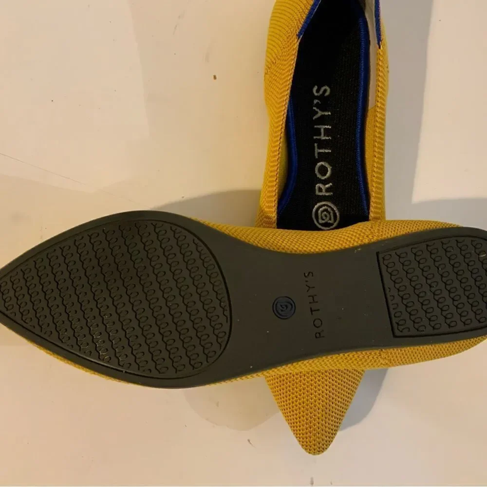 Rothy's The Point Yellow marigold Shoes Flats Women's 6 Rothys China